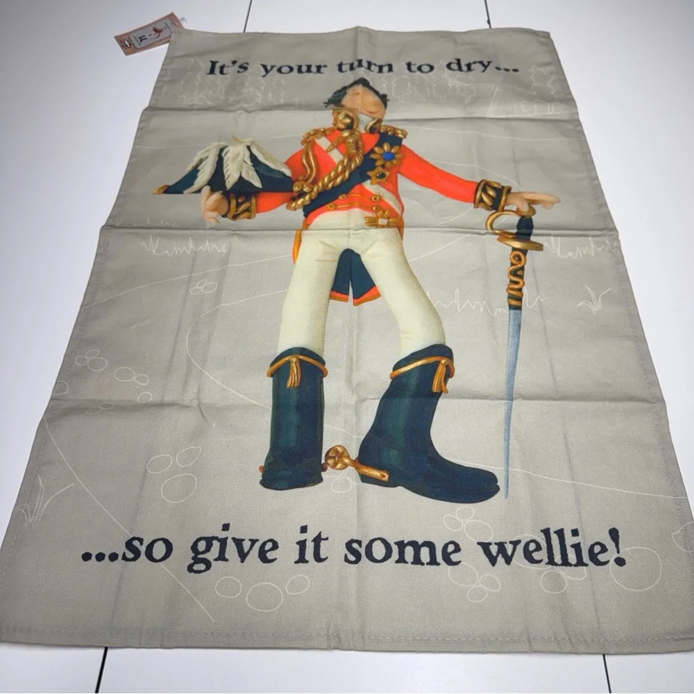 NWT‎ Funny Towel British Soldier Tea Towel Cotton Made England Drying Dishes